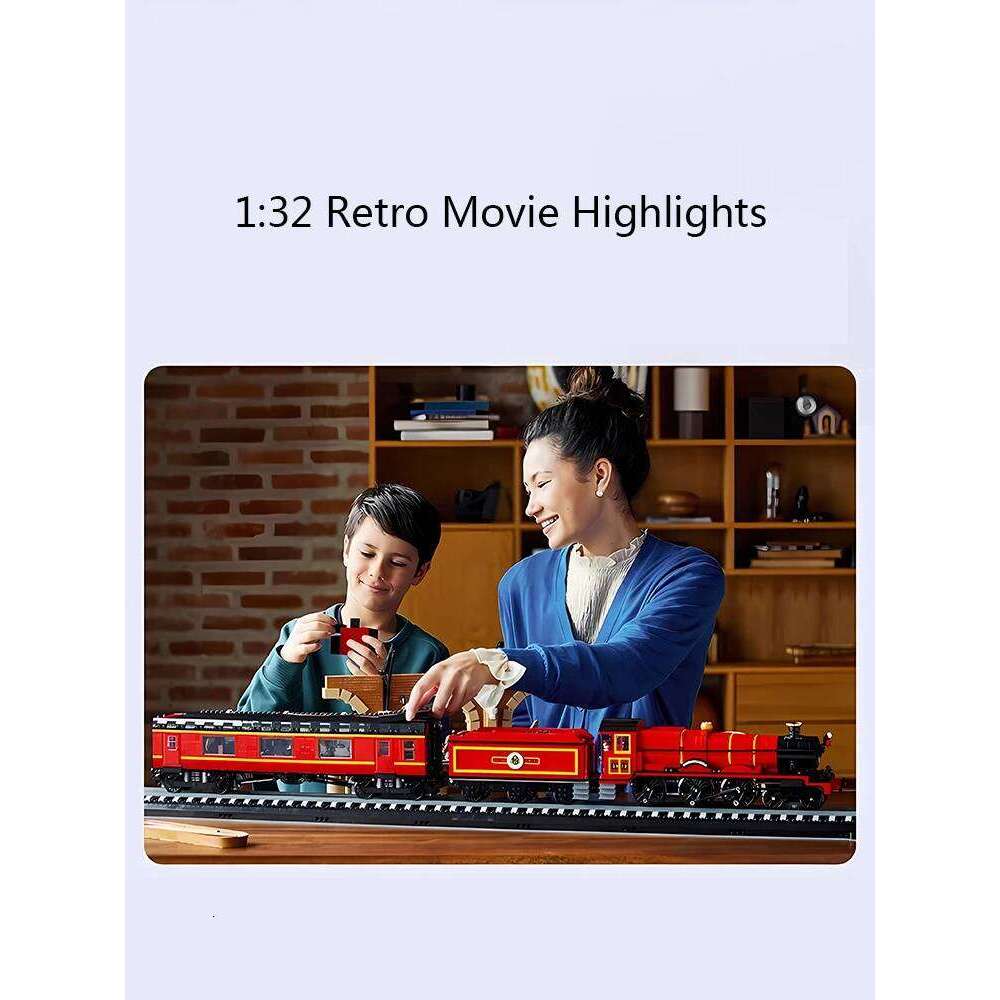 Chinese 5600pcs Red Express Large Train Station Assembly Puzzle Building Blocks Toy Model Boy Gift Z260306