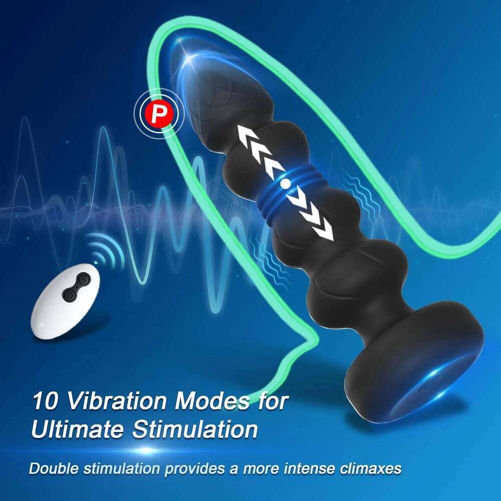 Remote Thrusting Anal Vibrator Women Men Telescopic Beads Prostate G-Spot Masturbation Massager Sex Toys Adult Couples Shop 18+ W260305