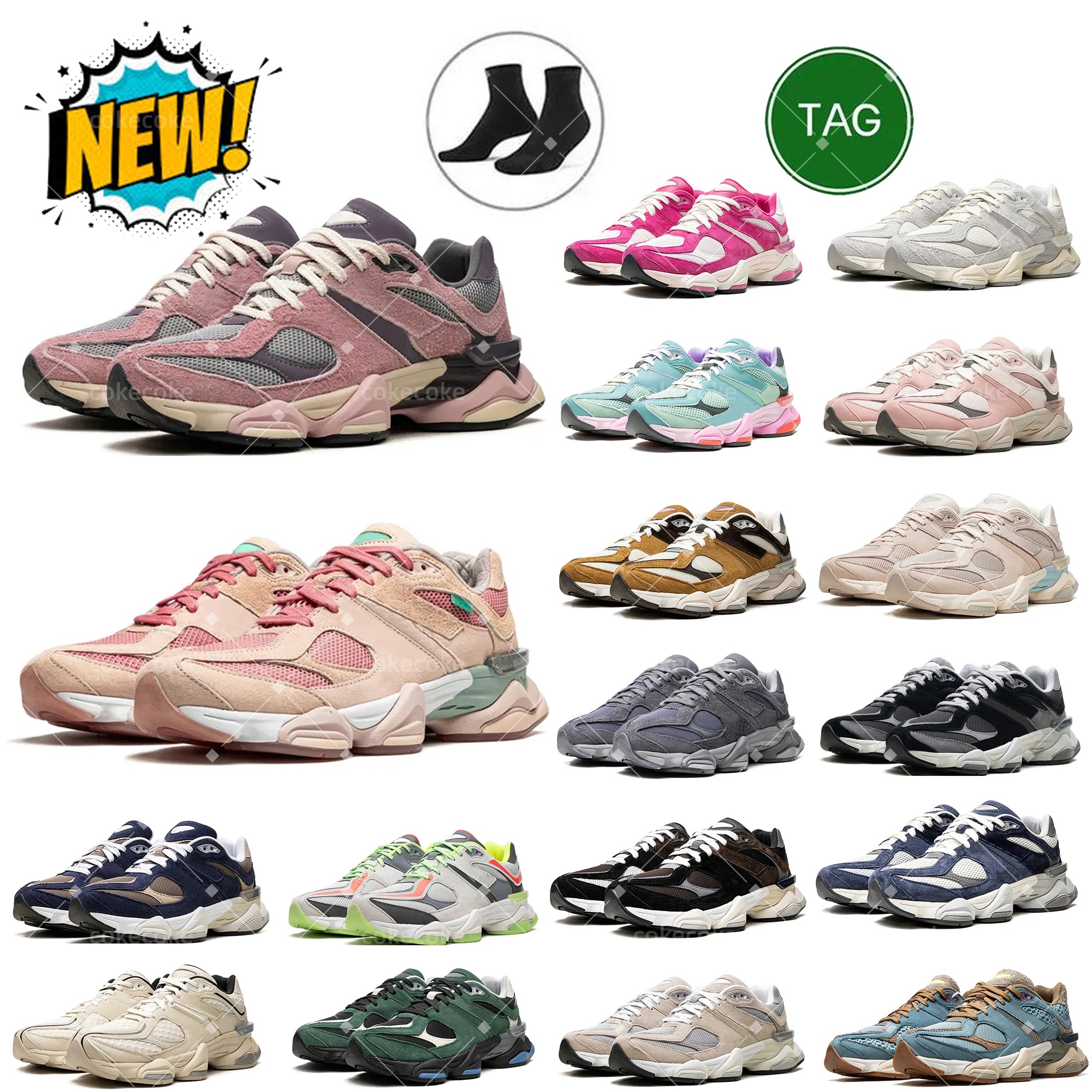 Free Shipping 9060 Designer Bag men sneakers woman Running Shoes Sea Sallt Quartz Grey Triple Black White Green trainer Outdoor sport shoes