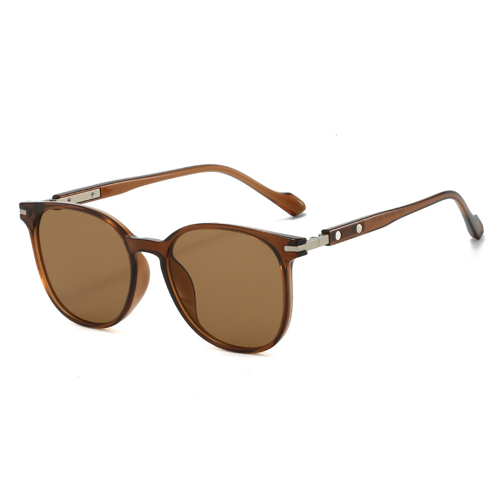 Cool Square Glasses New Style Large Frame European and American Fashion Round with Rivets High-End Sunglasses for Women