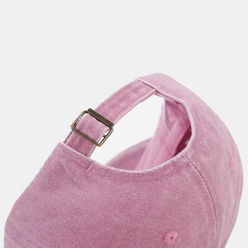 Hat New For Women Men Washed Cotton Baseball Cap Soft Top Embroidered Love Retro Simple Snapback Outdoor Hats S260306