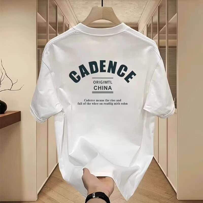 New style short-sleeved t-shirt for men, loose and breathable, unisex, fashionable, versatile, trendy, age-reducing, casual, slimming top