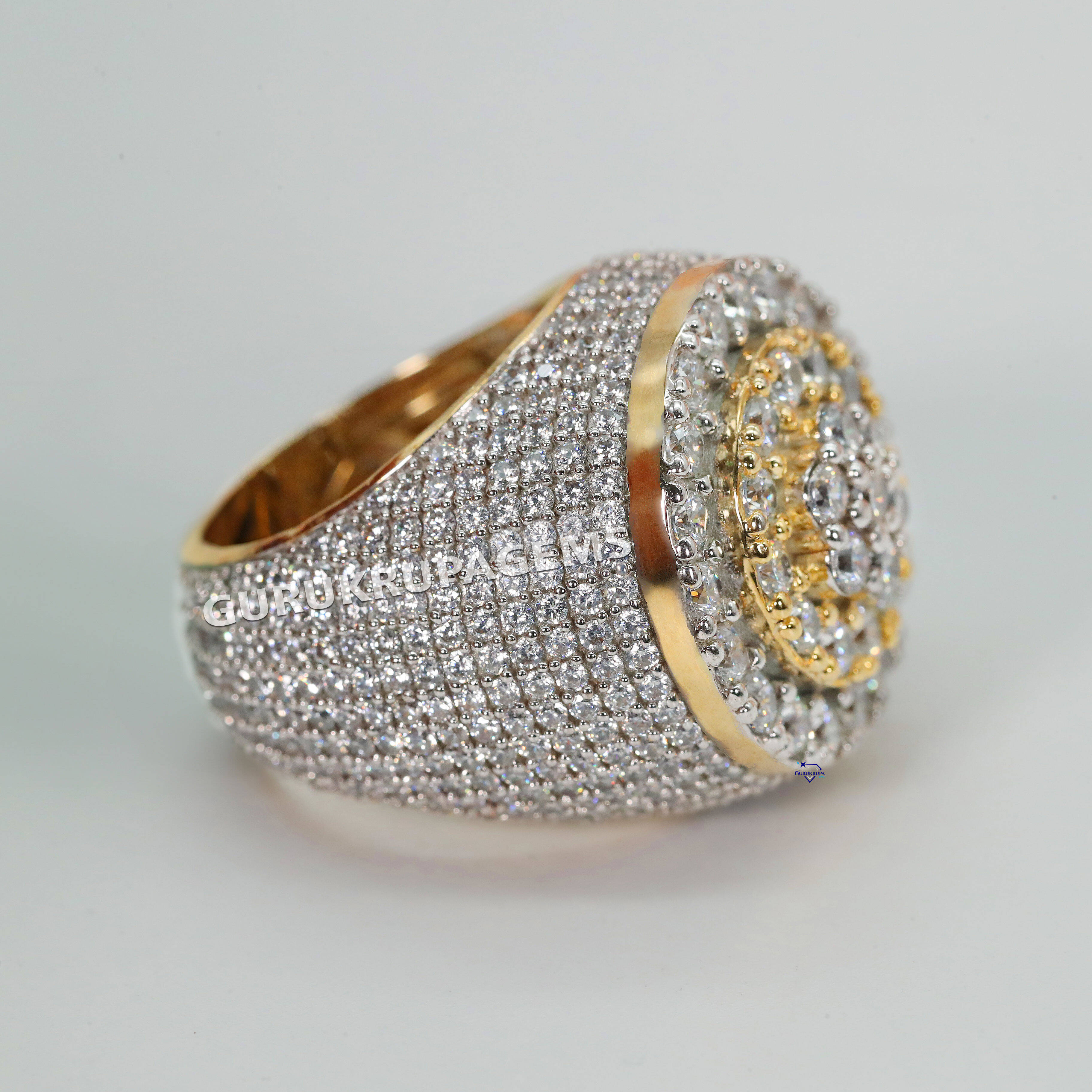 Mens Hip Hop Ring Fine Jewelry Featuring Moissanite Diamonds 925 Sterling Silver Wholesale for Weddings