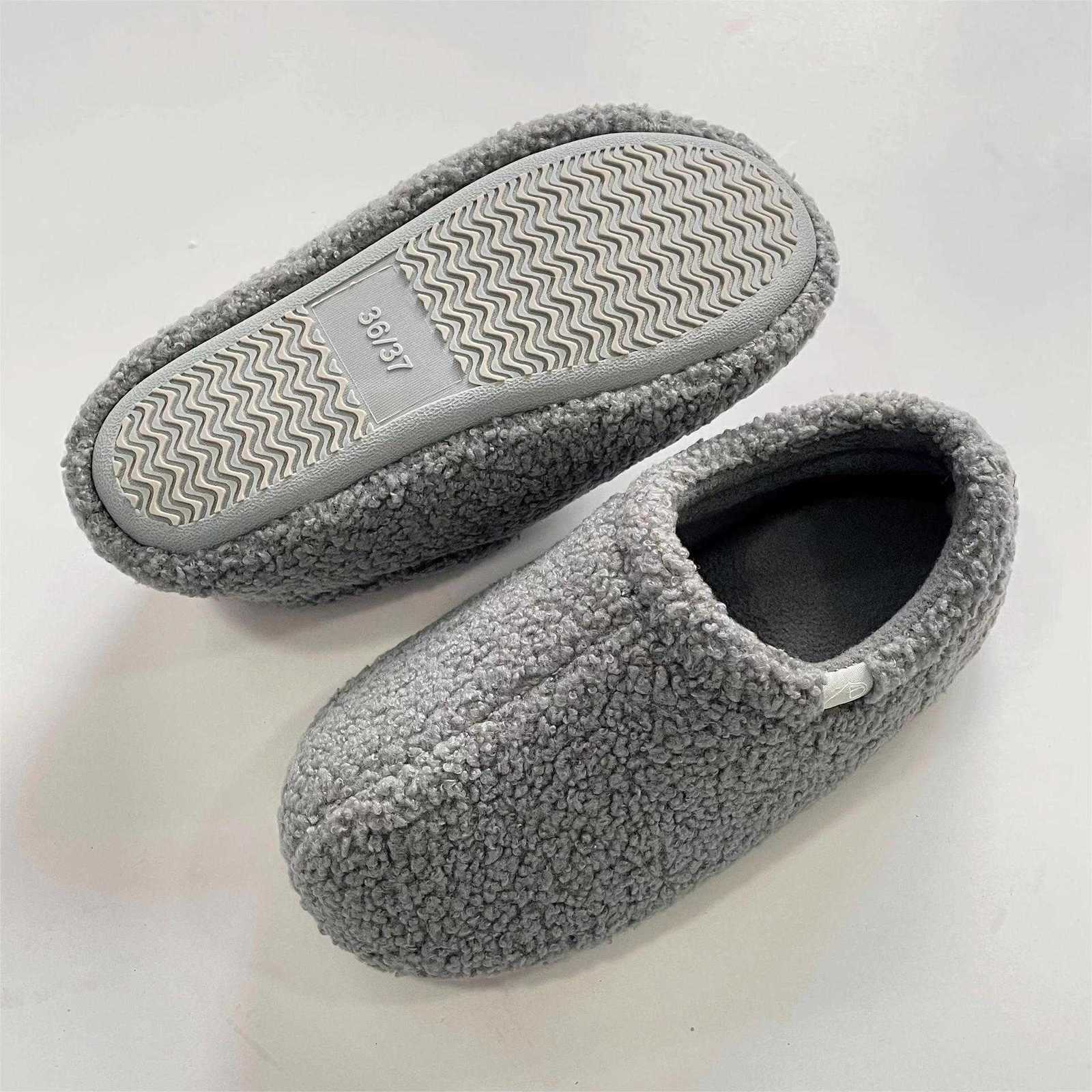 Teddy velvet all inclusive heel anti slip silent mens and womens home couple style S260305