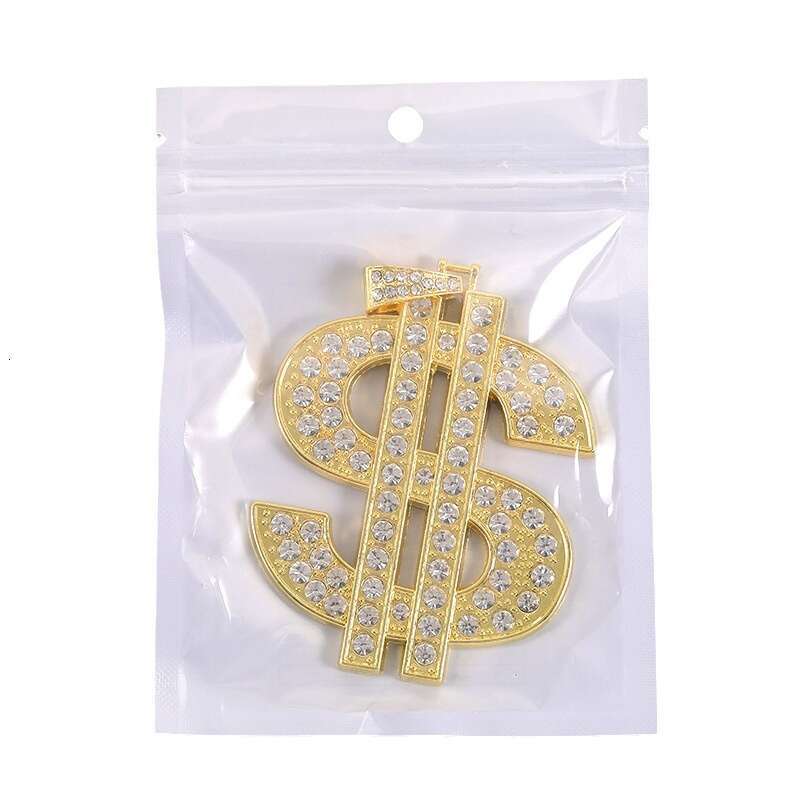Hip Hop HIPHOP Dollar Cuban Pendant High-Quality Electroplated Color-Retaining Alloy Exaggerated Men's Necklace