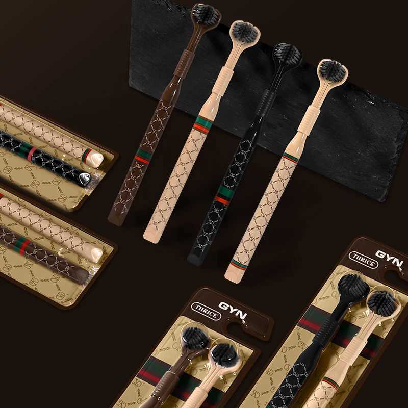 This 4-pack of wrapped, three-sided adult toothbrushes features soft bristles for efficient cleaning, making it the perfect family pack for daily use.