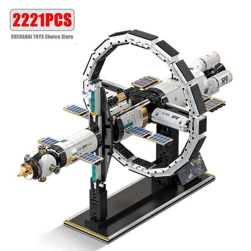 2221PCS Electric International Space Station Kit Adults Collectible Model Building Toys Sets Ideas Gifts for Boys Girls Z260306
