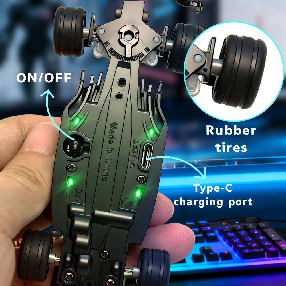 1:64 Scale Drift Car - 4WD Mini RC Toy Car, Sporty, Stylish, Streamlined Design, Perfect Holiday Gift for Kids and Adults C260305