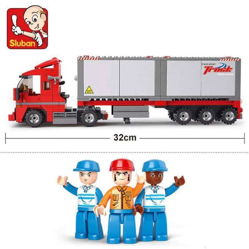 345Pcs Urban Freight Storage City Big Truck Car Model Building Blocks Sets DIY Hobbies Brinquedos Bricks Educational Kids Toys Z260306