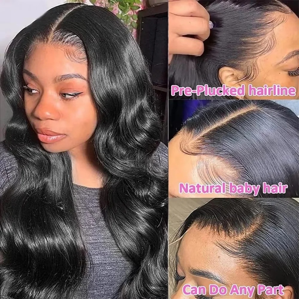 250% Glueless Body Wave Human Hair Wigs Pre Cut 13x4 13x6 HD Lace Frontal Wigs Pre Plucked Curly Lace Front Human Hair Wigs