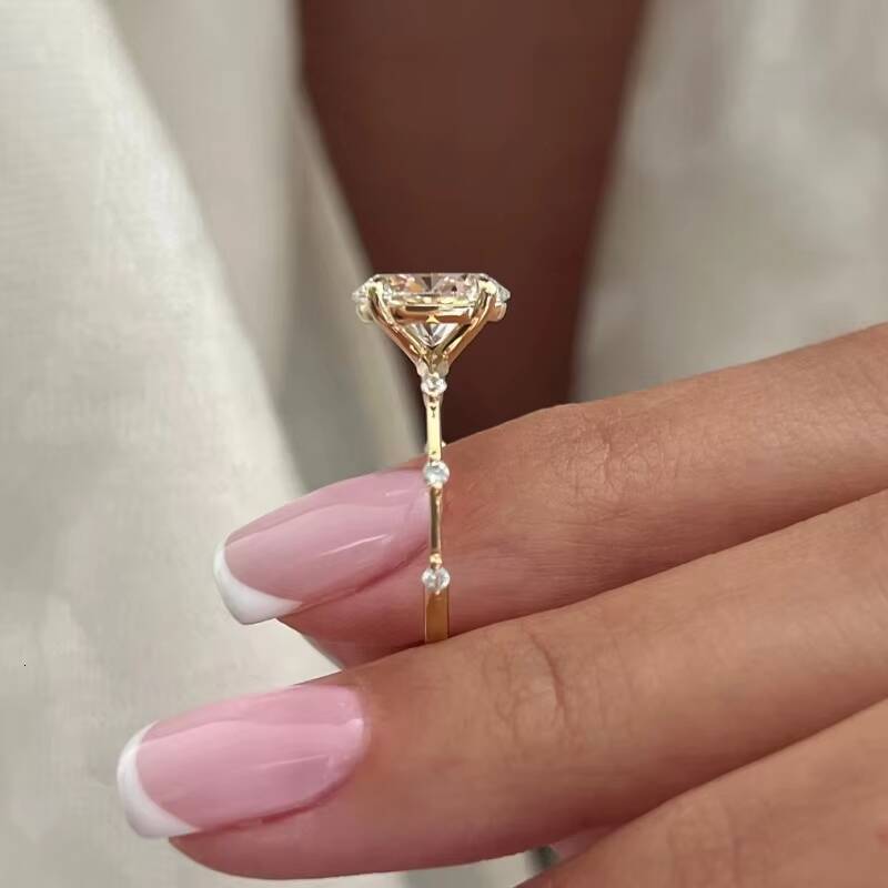 IGI Certified Lab Grown Diamond Ring CVD HPHT 05ct to 5ct for Men Women Engagement Wedding Customized 14k 18k Solid Gold