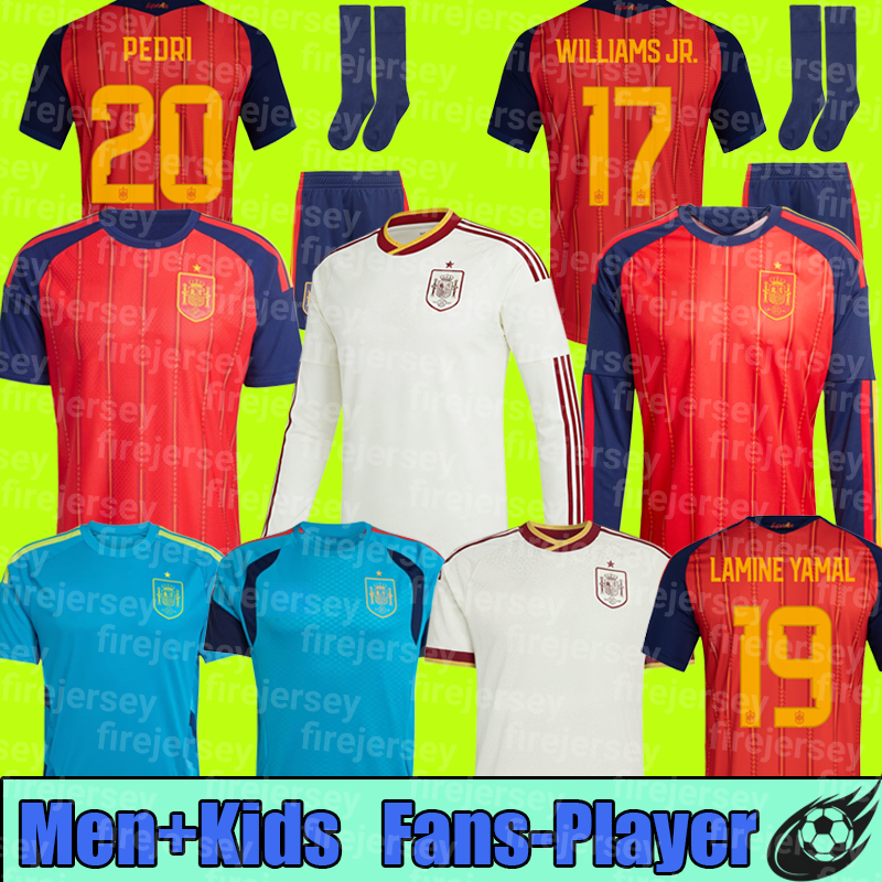 2026 World Cup SPAIN Soccer Jerseys PEDRI GAVI LAMINE YAMAL MORATA Carvajal OLMO FERRAN RODRIGO Jersey SPANISH Men Kids Kit Football Shirt S-4xl