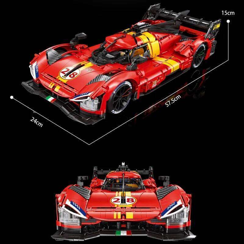 NEW 3350Pcs MOC Technical 1:8 Hypercar 499P Sports Car Building Blocks Model Bricks Assembling Toys for Kids Gift Set Z260306