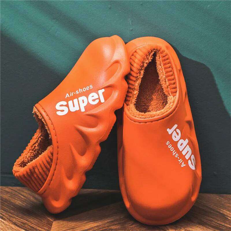Litfun Winter Warm Cotton Indoor And Outdoor Waterproof Walking Shoes Fluffy Non-Slip Sandals For Women Men Slippers