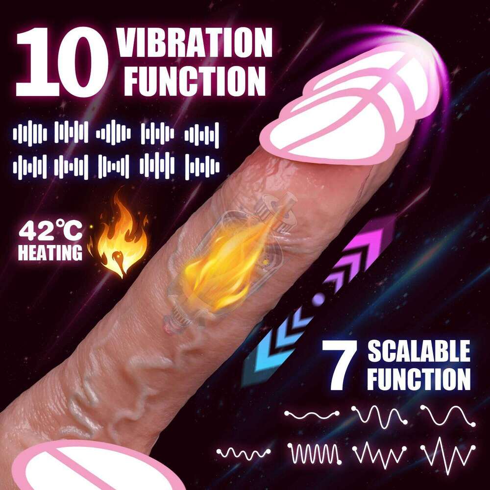 Realistic Automatic Thrusting Dilos with Remote Control Vagina Massage G-Spot Stimulation Dick Adult Sex Toys for Women and Men W260305