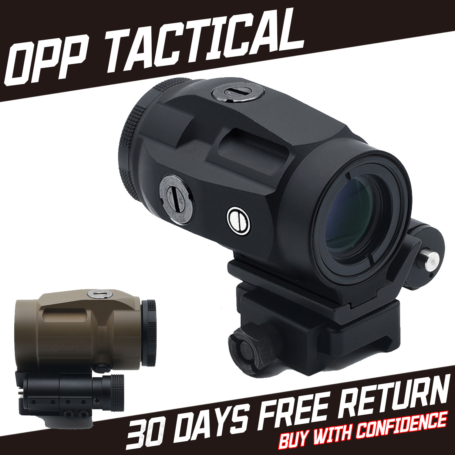 JULIET 3X Magnifier Scope Flip to Side QD Absolute Co-Witness Lower Third Mount