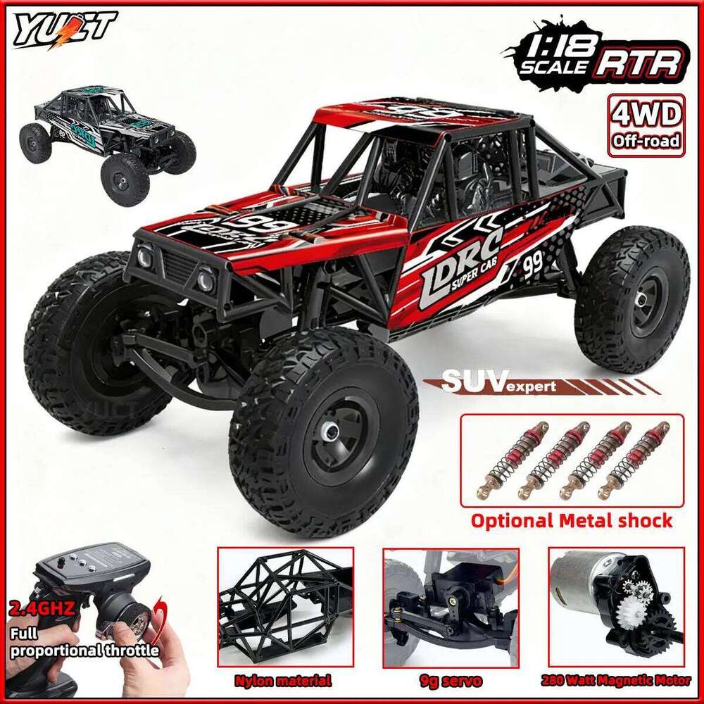 LDRC LD18499 1:18 44 RC 2.4G Full Scale 4WD Remote Control Climbing Vehicle Car Model Toys for Boys Christmas Gifts C260305