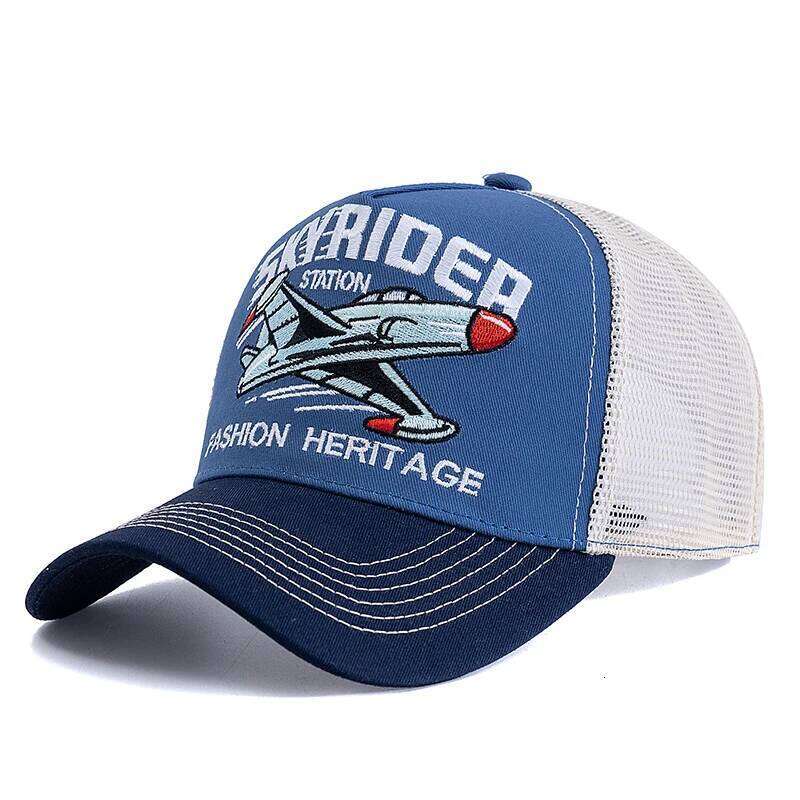 Hot Sale Breathable Mesh Outdoor Baseball Men Women SKY RIDER Embroidered Pattern Snapback Trucker Hat Cap Y260304