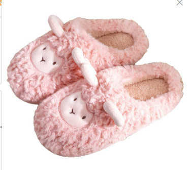 Cartoon cotton slippers for women indoor warm home use non-slip cute plush slippers S260305