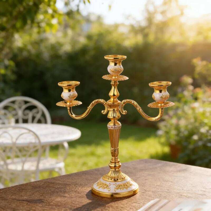 3 5 Arms Alloy Candle Holder Wedding Restaurant Hotel Centerpieces Practical Candlestick for Home Candlelight Decoration XJ260305