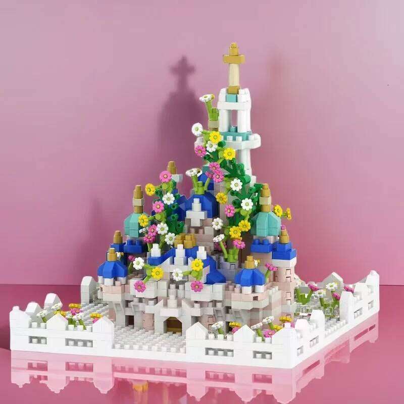 1120-Piece Castle Garden Building Model - Difficult 3D Puzzle, Abs Resin, Perfect Holiday and Birthday Gift Z260305