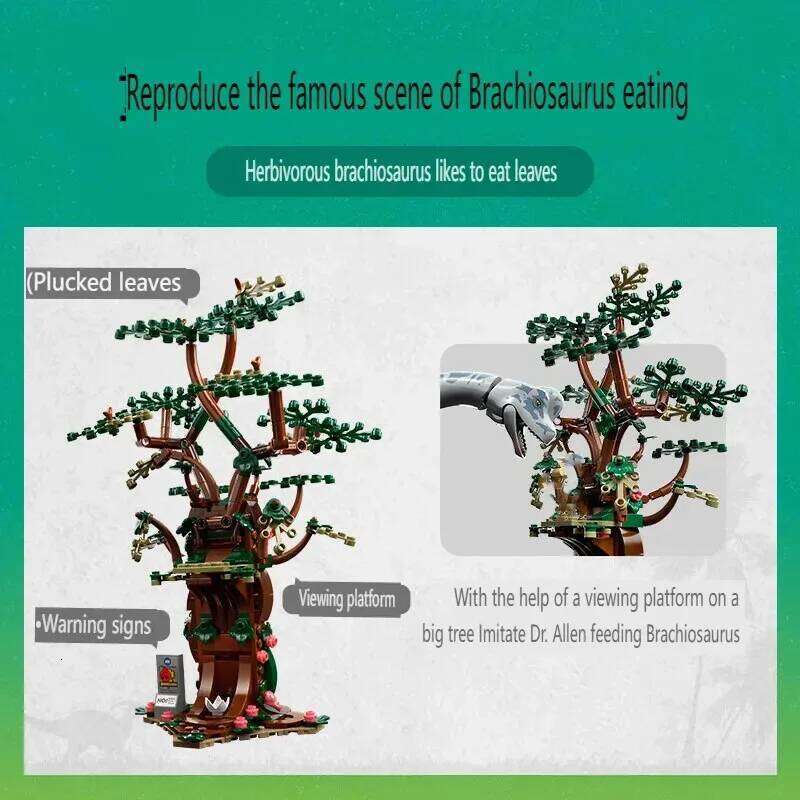 Compatible Sets Dinosaur World Series Building Blocks Brachiosaurus Discovery And Tree Plesiosaur Assembly Toys For Kids 76960 Z260306