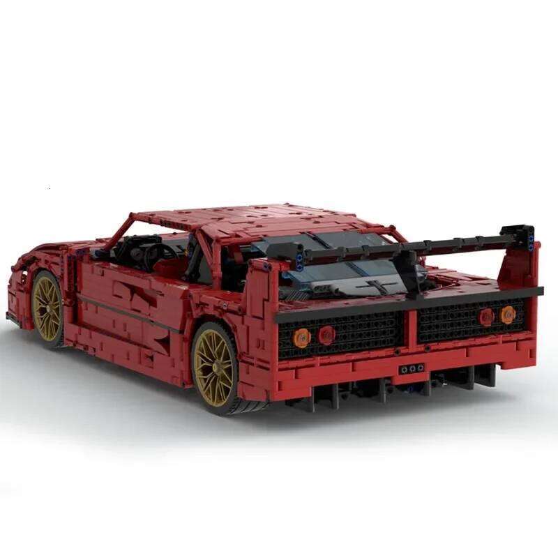 New MOC-91801 1987 Edition The F40 Lm is a Le Mans version Supercar Racing Car Building Block Bricks Kid Toys Birthdays Gifts Z260306