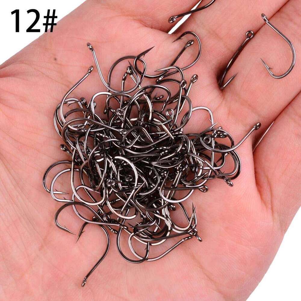 100PCS/ Box IZU Hook Jig Head Fishing Hooks Freshwater Fishhook Carpfishing Pond Carpe Fish Tackle Accessories S260305