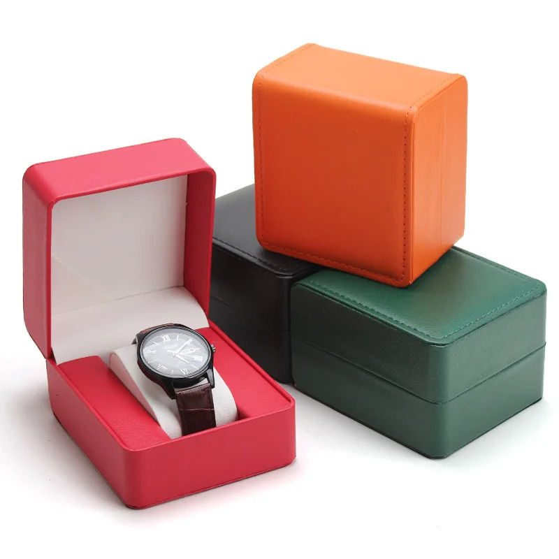 Watch Storage Box PU Single Watch Display Case Wristwatch Watch Holder Travel Jewelry Watch Organizer For Men Gift 260304