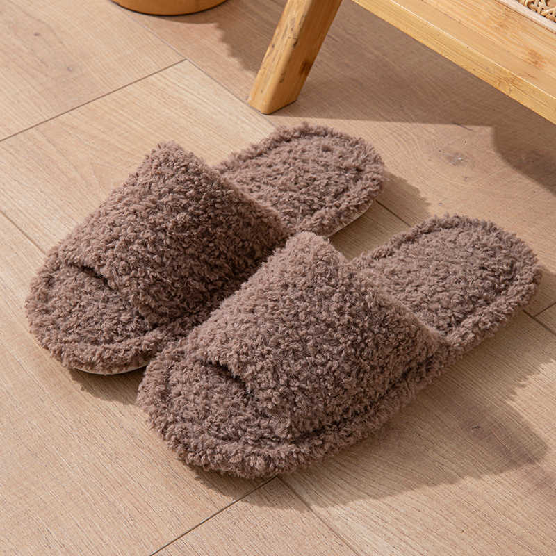 Plush open-toe slippers for women comfortable for indoor and outdoor use cute and soft slip-on house shoes a gift for mothers and bridesmaids S260305