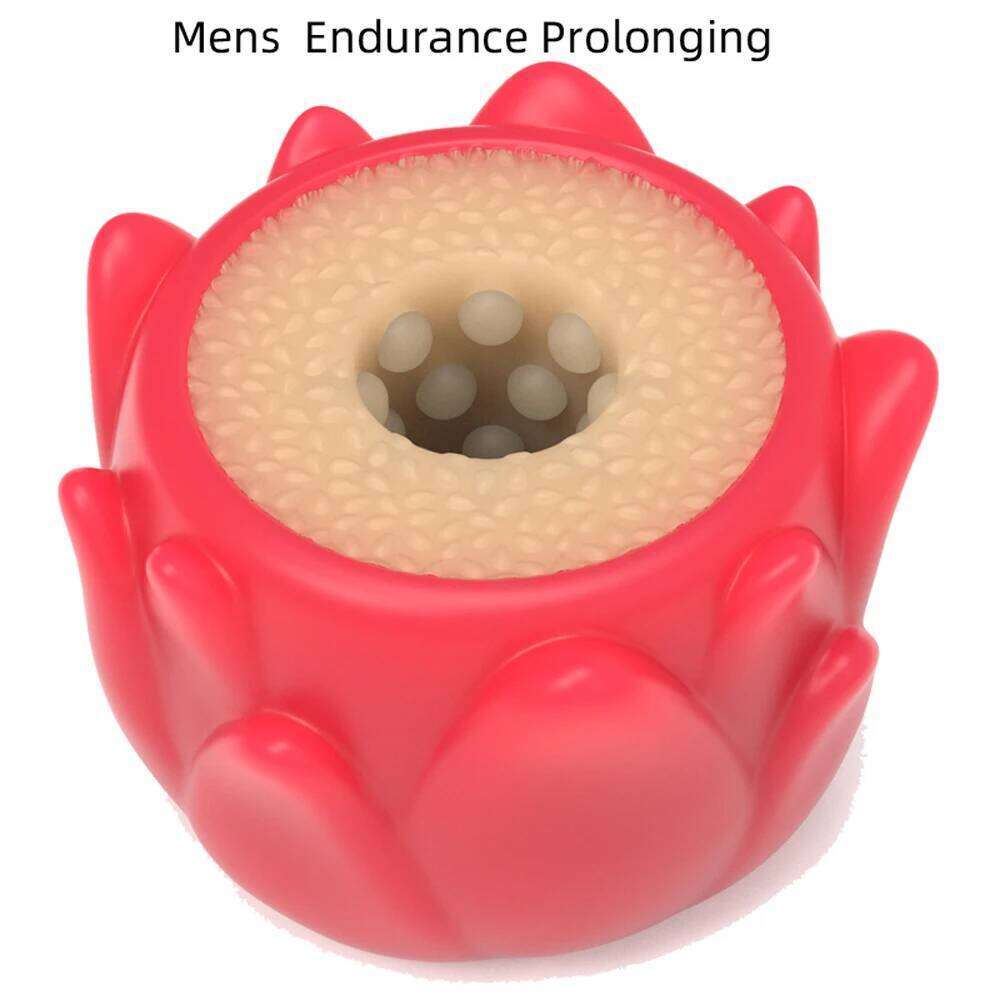 Dragonfruit Shape Penis Delay Trainer Glans Male Masturbator Cup Stimulater Massager Sex Toys for Men Adult Goods W260305