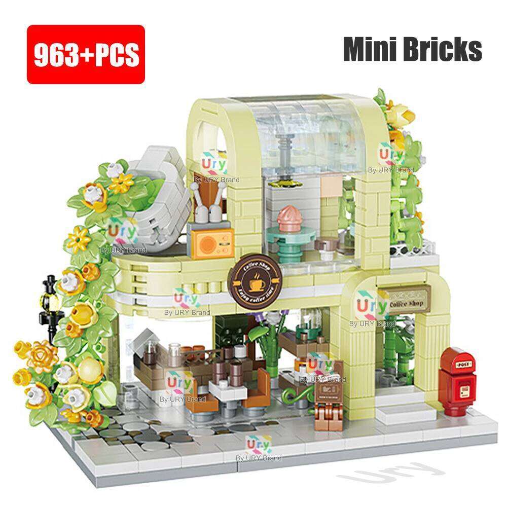 Friends Series Mini Bricks Girls Shop Morden House Flower Coffee Princess Set Playground DIY Building Block Toys for Kids Gifts Z260305