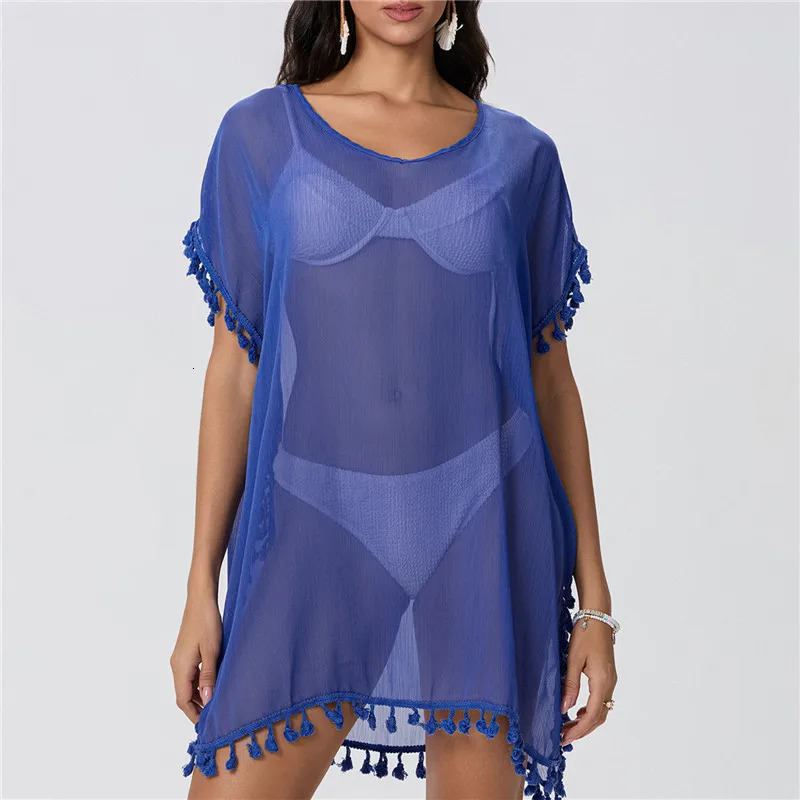 Women Beach Cover Up Lace Hollow Crochet Swimsuit Dres 2025 Summer CoverUps Bathing Suit Ladies Wear Tunic 260228