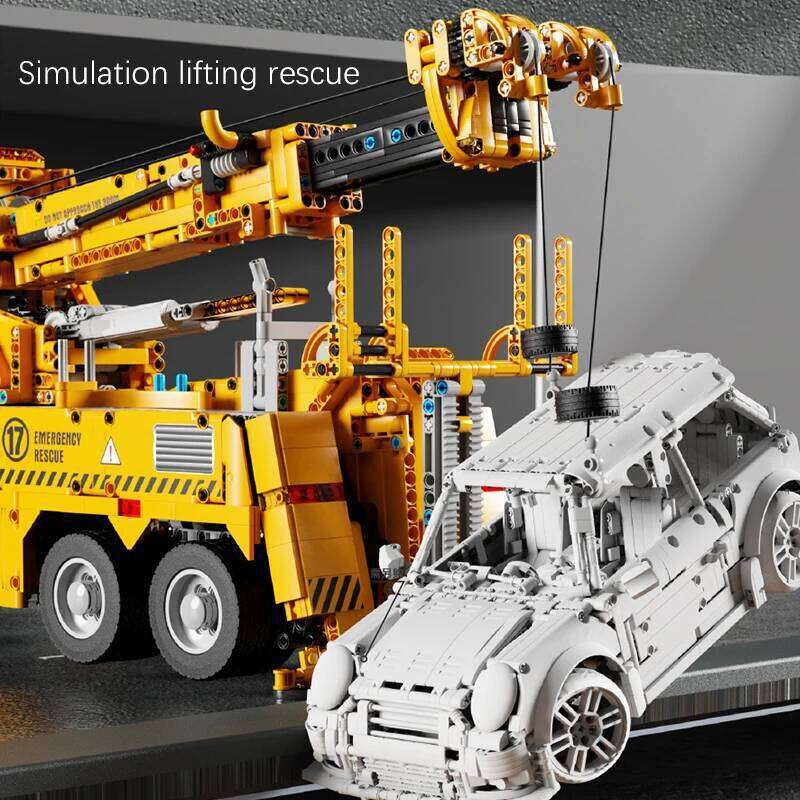 Technical Car Rescue Vehicle APP Remote Control Crane Electric Moter Trucks MOC Bricks Building Blocks Boys Toys Childrens Gifts Z260306