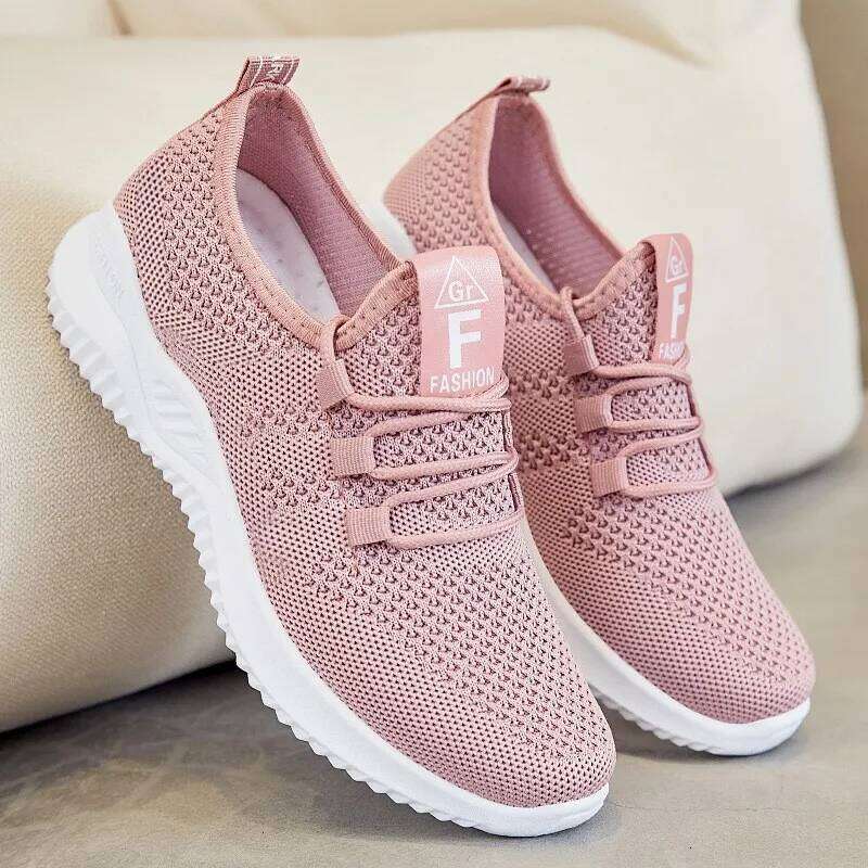 Litfun Women's Summer Flat Leisure Lightweight Outdoor Sports Soft Sole Mesh Sneakers Breathable Comfy Walking Shoes