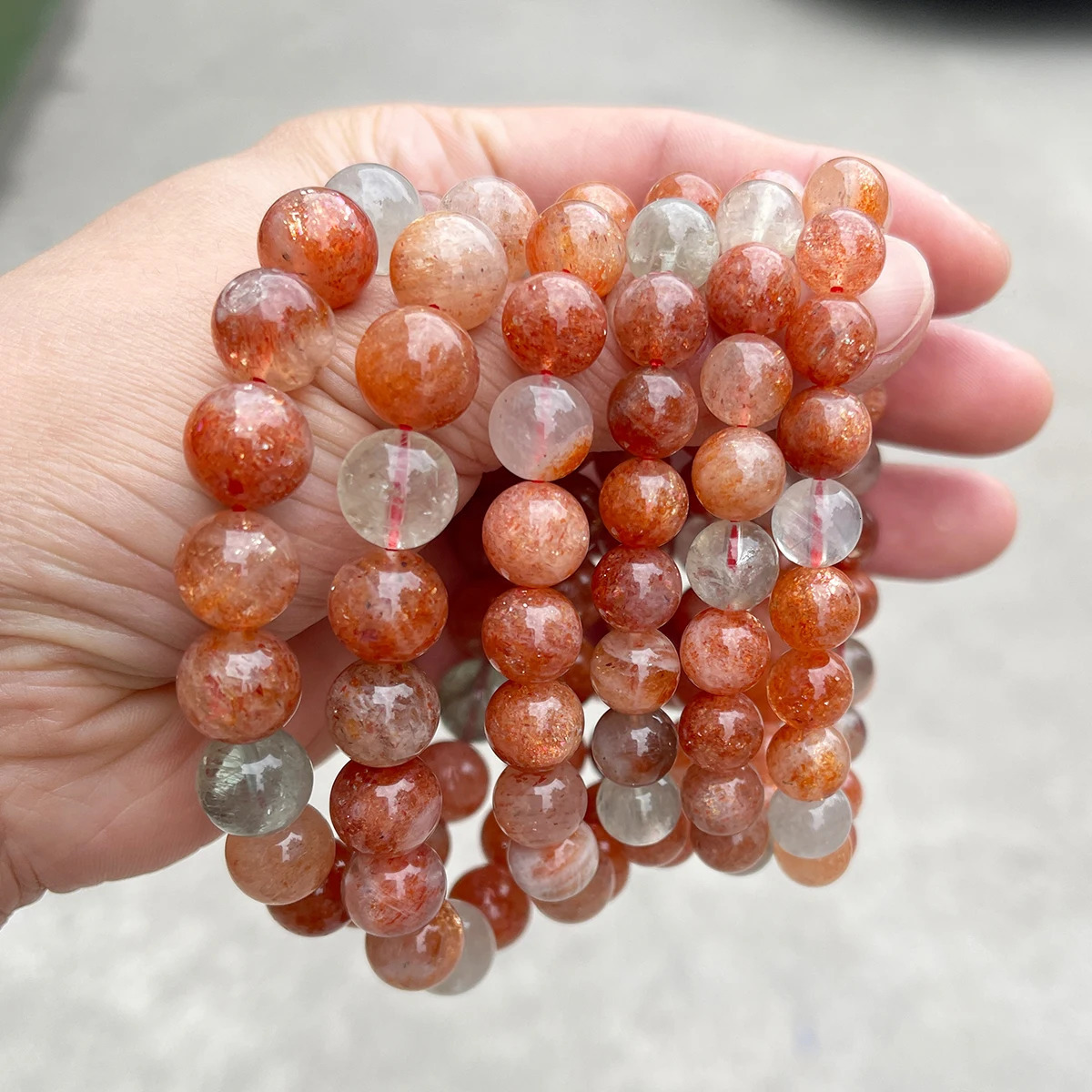 JD 5A Genuine Natural Golden Sunstone Arusha Bead Bracelet for Women Fashion Charm Beautiful Stretch Bangles Couple Jewelry Gift 260302