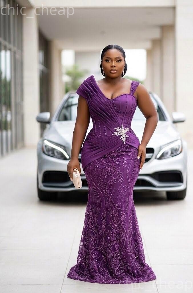 2026 plus size purple mermaid mother of bride dresses spaghetti crystals lace evening party mamas dress vintage 50s birthday wedding guest groom mothe
