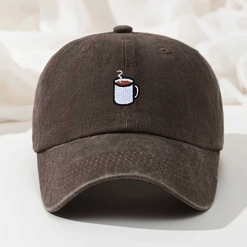 Baseball cap retro washed casual hat cup embroidered curved hip hop hat adjustable running fishing hat S260306