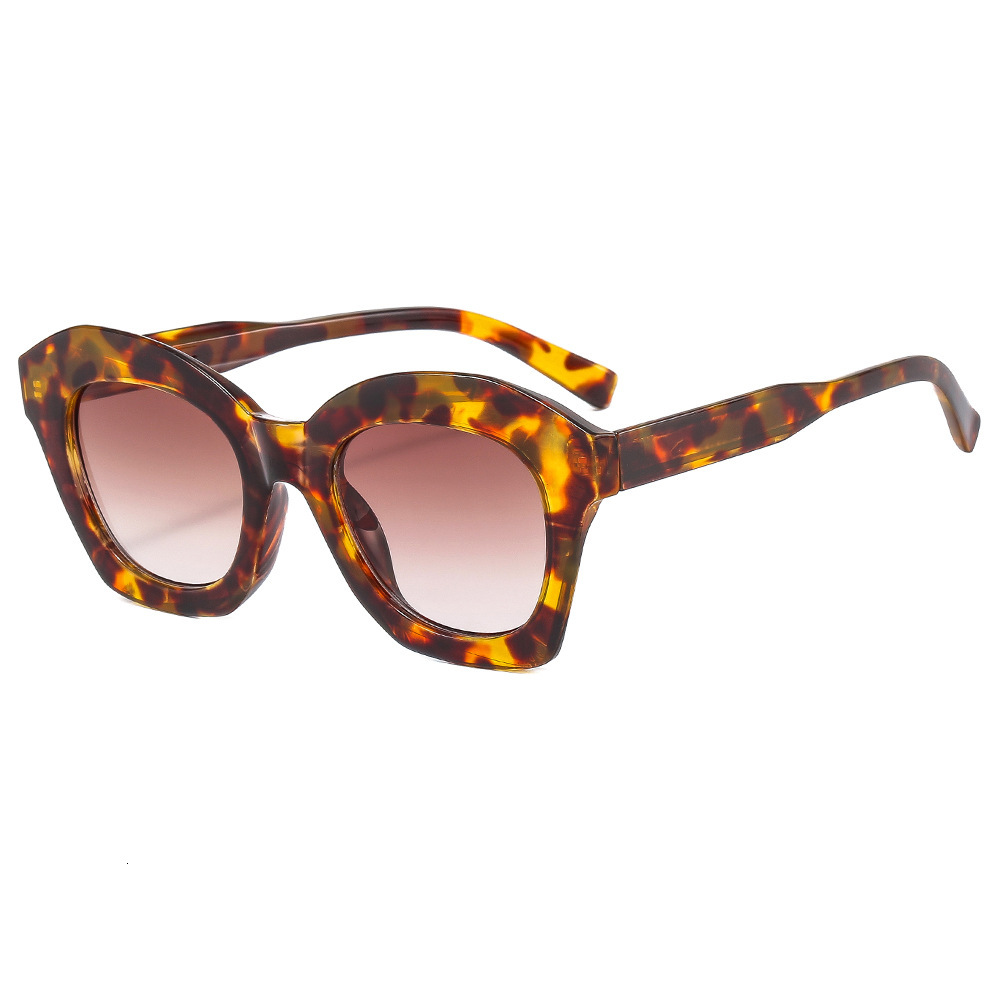 Free Shipping's new cat-eye trendy European and American fashion sunglasses, personalized internet celebrity style PC sunglasses