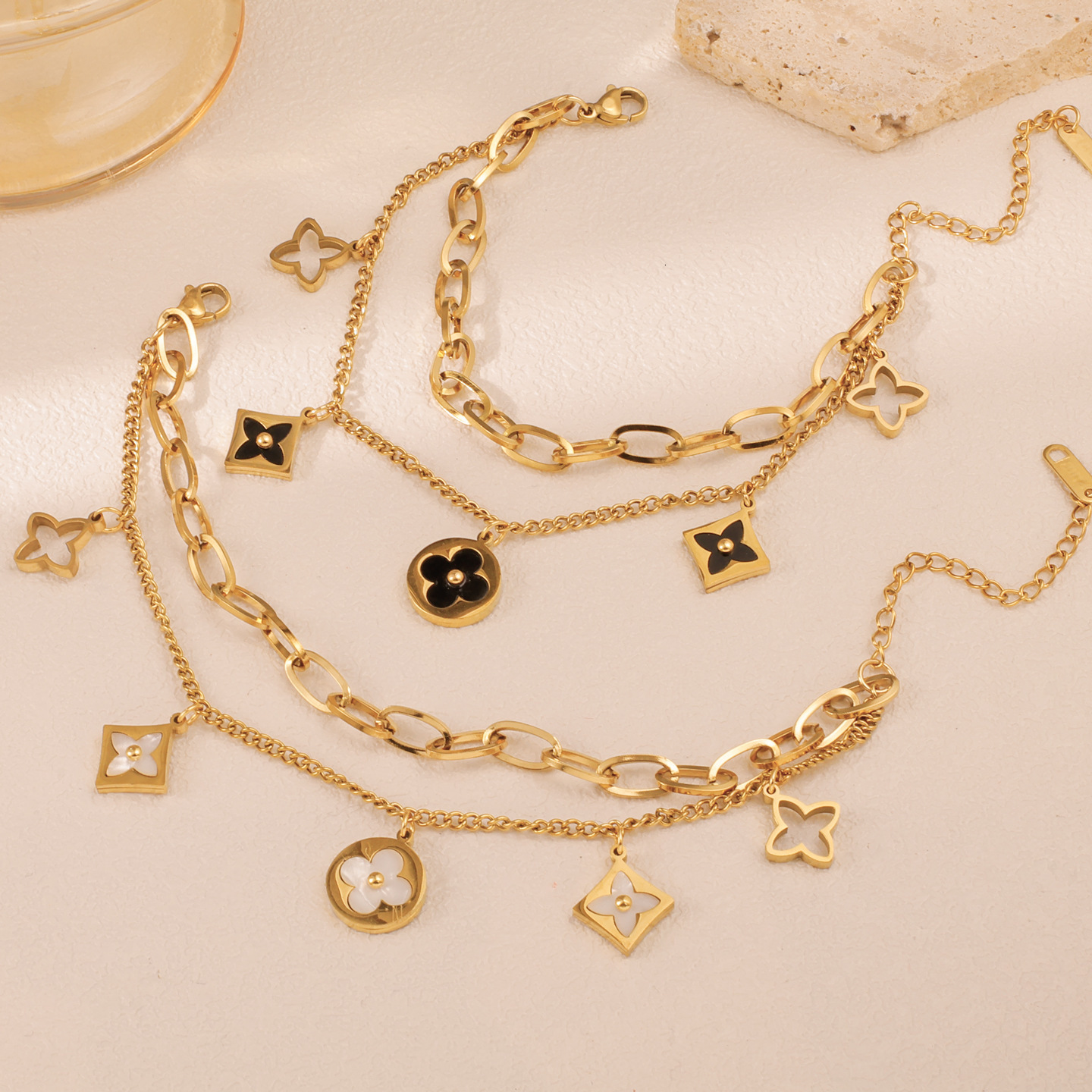 Luxury Brand Designer Jewelry New European And American Cross-Border Jewelry Bestseller: Titanium Steel Bracelet, Korean Style, Elegant Titanium Steel
