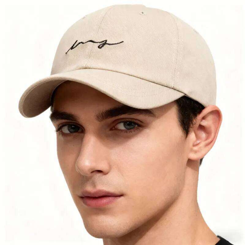 Unisex Embroidered Baseball Cap, Duckbill Hat, Korean Style, Casual, Fashionable, Outdoor, Versatile, Simple Y260304