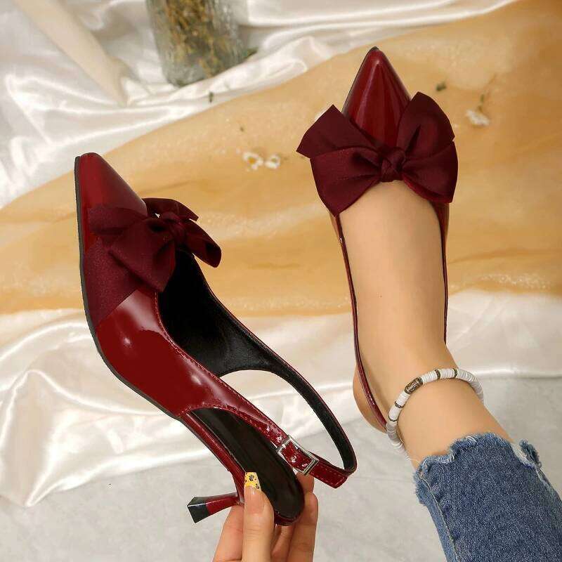 2025 Summer New Women's Fashion Bow Design High Heel Outdoor Casual Elegant Sandals