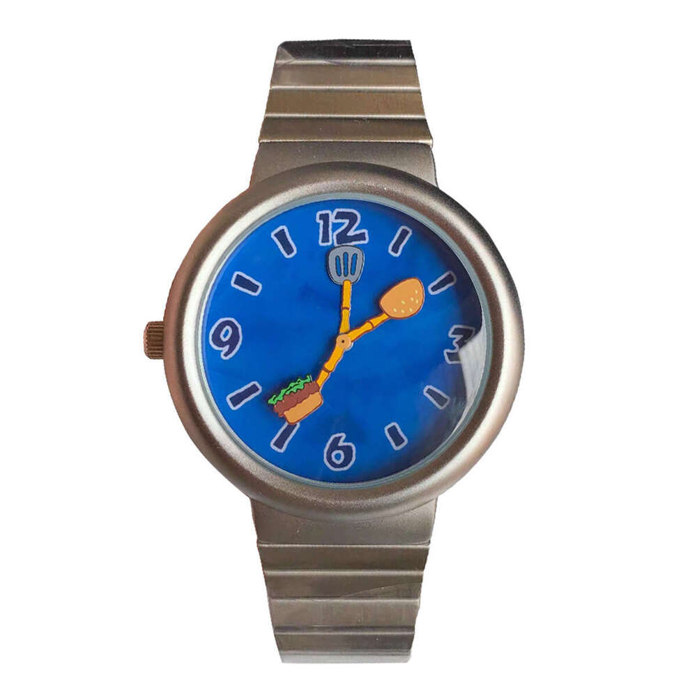 SpongeBob SquarePants Cartoon Double Color Don't Want to Work Couple Personality Niche Creative Men's and Women's Watches