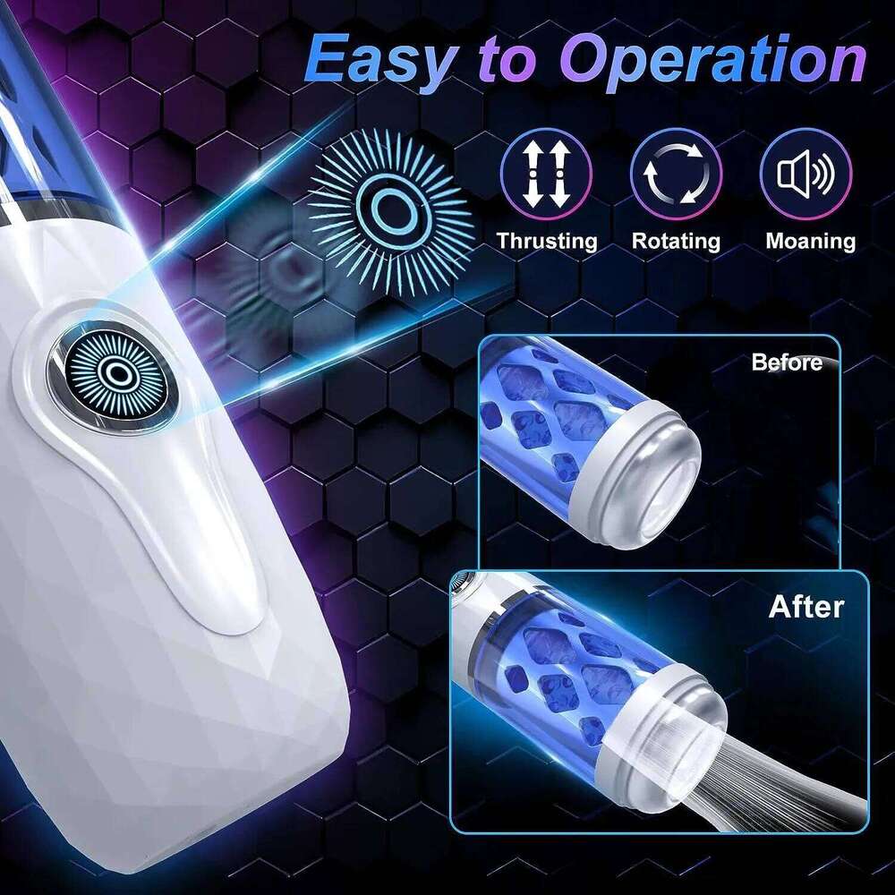 Male Masturbation Cup Automatic Telescopic Vagina Pocket Pussy Blowjob Sex Machines Toy Adult Goods for Men Masturbator 18+ W260305