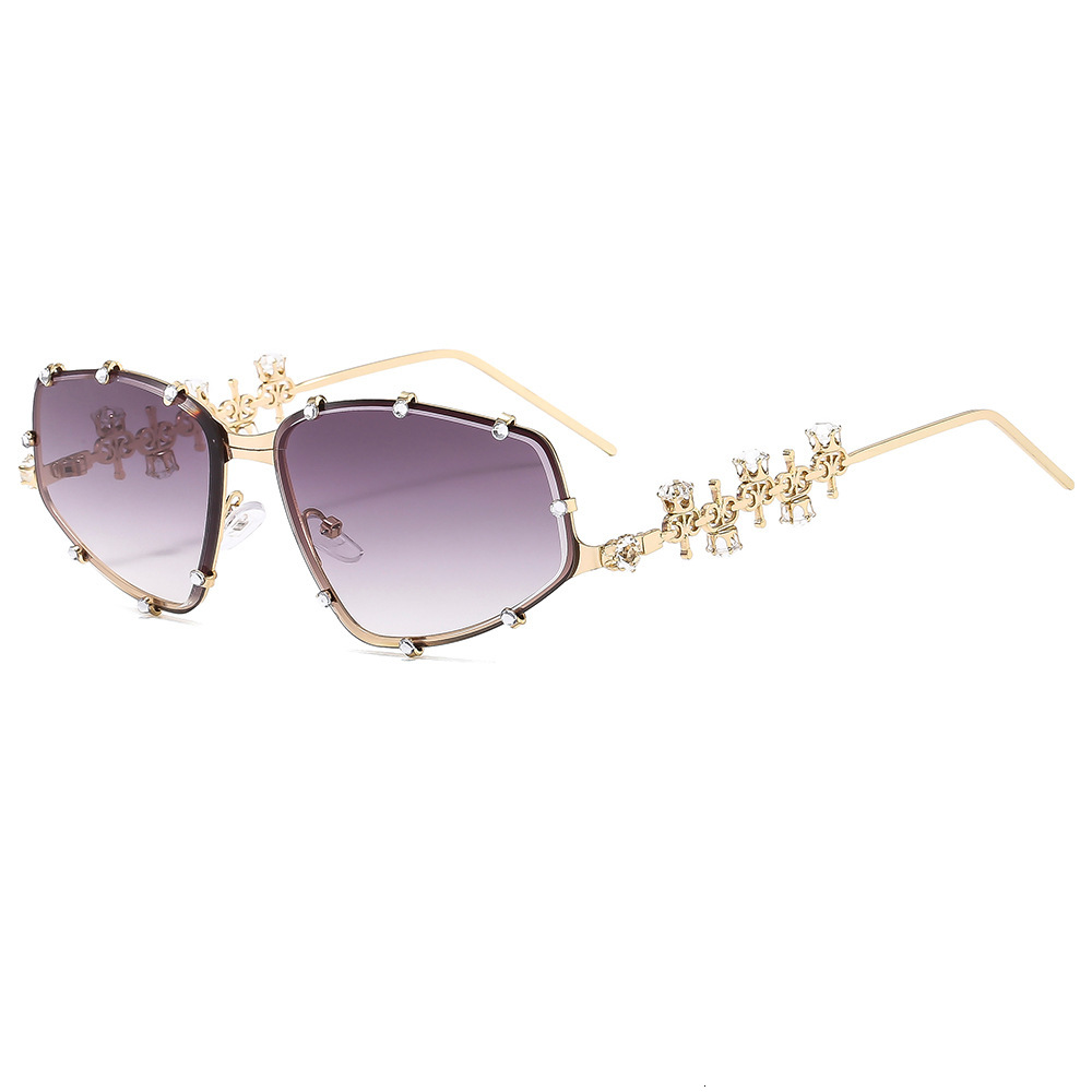 2026 New Luxury Brand Sunglasses With Future Technology Diamond Inlaid Fashion Sunglasses European And American Ins Outdoor Sports Glasses