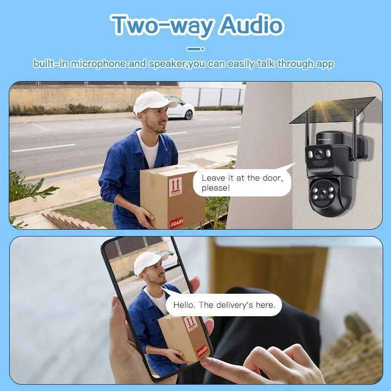 SZSINOCAM Wifi PTZ Outdoor Screens Human Detection Dual Lenses 3MP Security Protection IP Camera Audio 26W0306