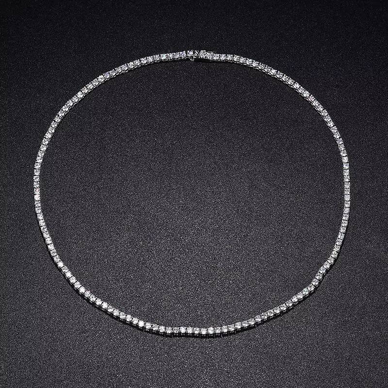 06ct XL121 Manufacturer purchase tarnish free waterproof 925 Silver VVS Real Moissanite permanent jewelry tennis chain