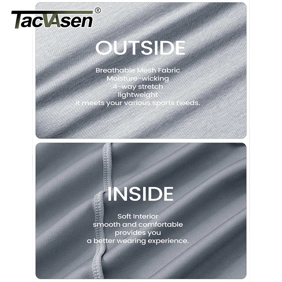 TACVASEN Sun Protection Long Sleeve Shirts Mens 14 Zip Up UPF 50 Rash Guard Lightweight Quick Dry Fishing Running TShirts 260302
