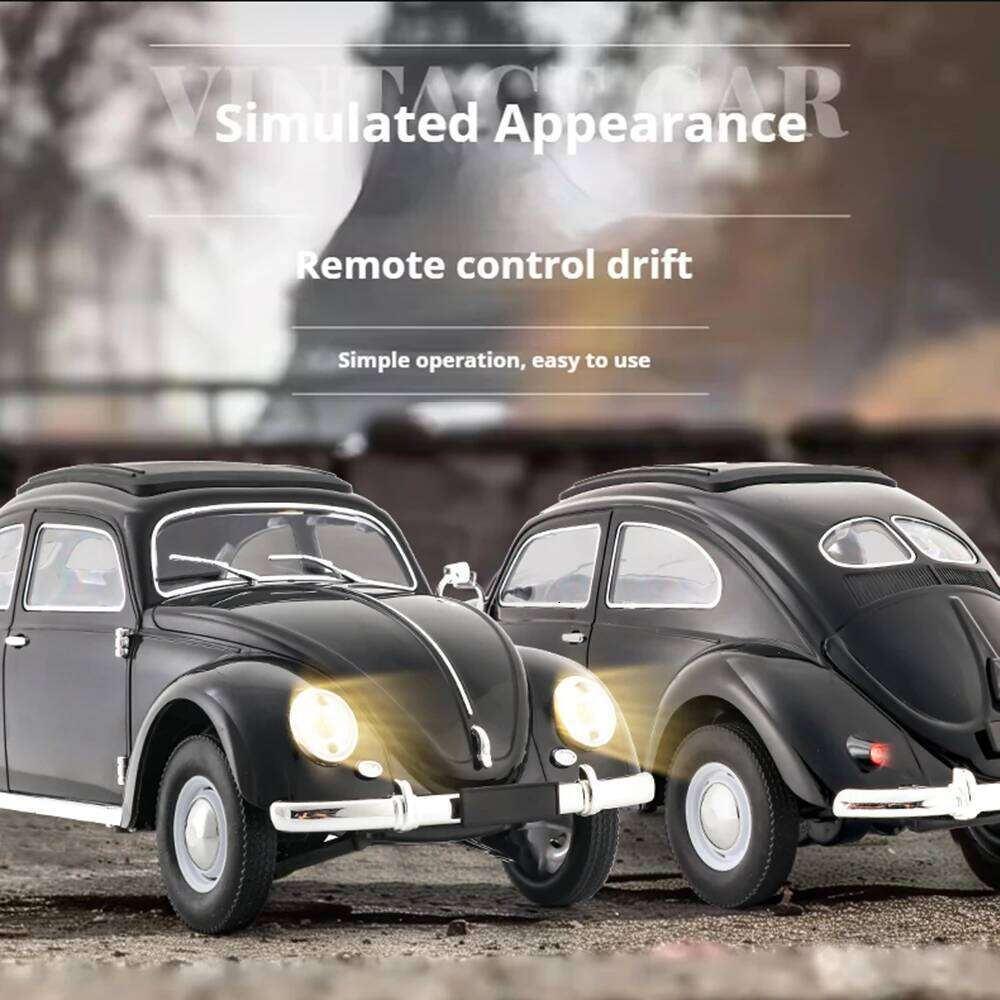 1/16 Full Scale Classical RC D62mini Remote Control Car Retro Beetle 1950 Climbing Vehicle Simulation Model Toy For Children C260305