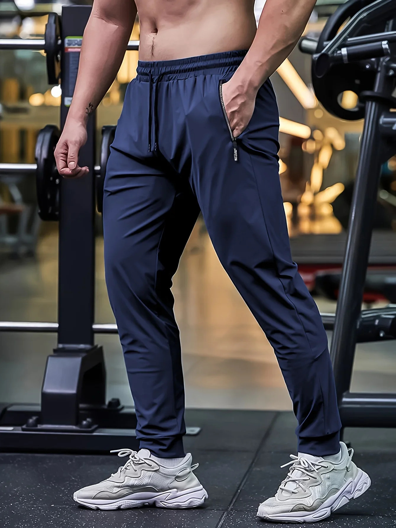 Mens summer lightweight breathable ice fast drying stretch jogging pants outdoor casual training fitness room pants 260306